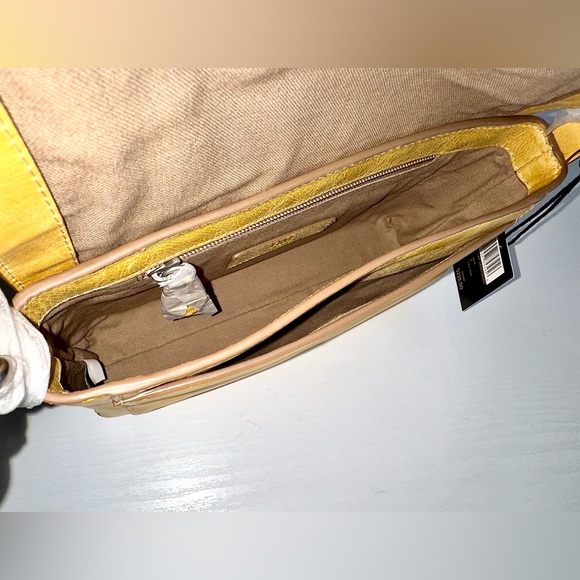 ✨New FRYE Reed Flap Leather Crossbody Bag Sunflower - Picture 8 of 11